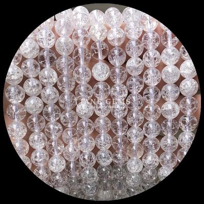 丸い宝石 火クォーツ 煙のクォーツ 珠の糸  DIY ジュエリー制作のための様々な色