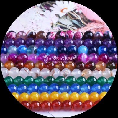 天然 宝石 の 種類 珠 DIY 紫色 や 黄色 の アゲート 珠 で 宝石 を 作り出す