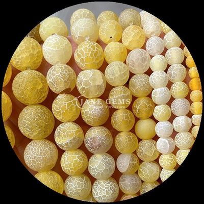 宝石 丸型 数珠 黄色 青色 天気 青色 アゲート 松散 糸 DIY 宝石