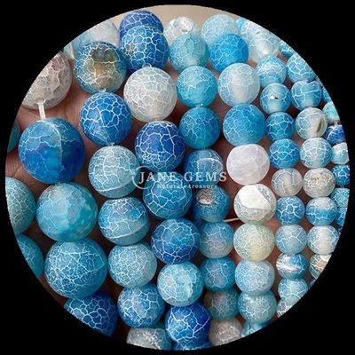 宝石 丸型 数珠 黄色 青色 天気 青色 アゲート 松散 糸 DIY 宝石