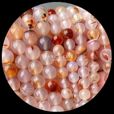宝石 丸い形 多色アゲート 数珠 DIY 宝石 耳飾り