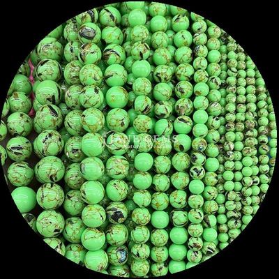 飾り付け用 磨いた宝石の珠 丸い形 8mm サイズ
