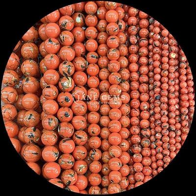 飾り付け用 磨いた宝石の珠 丸い形 8mm サイズ
