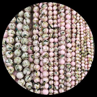 飾り付け用 磨いた宝石の珠 丸い形 8mm サイズ