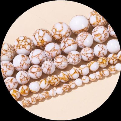 DIY ポリッシュ 丸い 形状 の 宝石 を 作る 多色 の 宝石 の 色 を 持つ 珠 糸