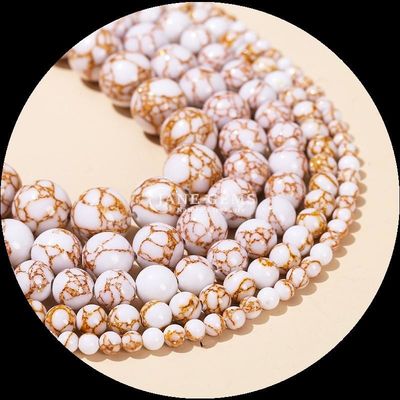 DIY ポリッシュ 丸い 形状 の 宝石 を 作る 多色 の 宝石 の 色 を 持つ 珠 糸