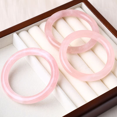天然水晶 磨き石 ピンク ローズ クォーツ ブレスレット クリスタル 宝石 誕生日 プレゼント