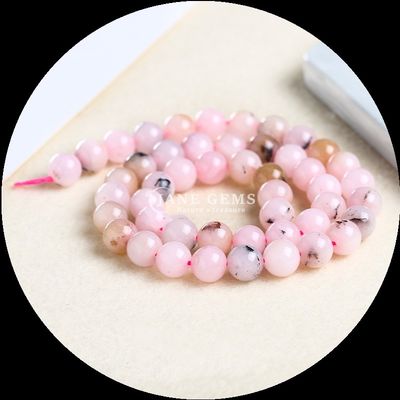 丸切りの宝石 色々 カルセドニウム ゆったりな珠の糸 DIY ジュエリー作りに最適