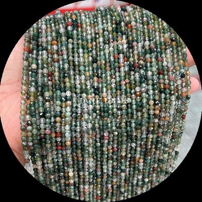 天然宝石 数珠 丸切断 面の結晶 癒し ミニ宝石 茂み アガート 雪花 オブシディアン 様々な松散な 数珠 糸 手作りアクセサリーに最適