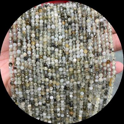 DIY 宝石 珠子 宝石 色 市場 から 丸 面 摩ガンイト クリア クォーツ 結晶 癒し 緩い 宝石 珠子 糸
