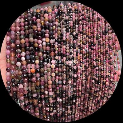 宝石 珠 丸い形 天然の宝石 様々な 天然の結晶 癒し石 ダルマシアン ジャスパー ツーマーマリン リラックス ミニ 面目 珠 糸