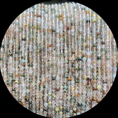 優れた職人技とデザインのためのマルチカラー宝石研磨ラウンドミニビーズガーデンクォーツムーンストーン